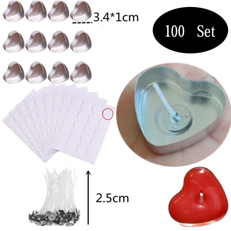 Candle Holder Set - 100 juegos de latas de cera