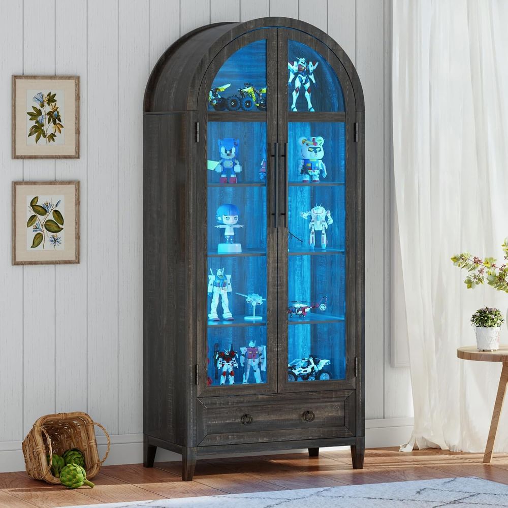 Lighting & Home Decor Studio - Vitrina de Vidrio Arqueado de 73