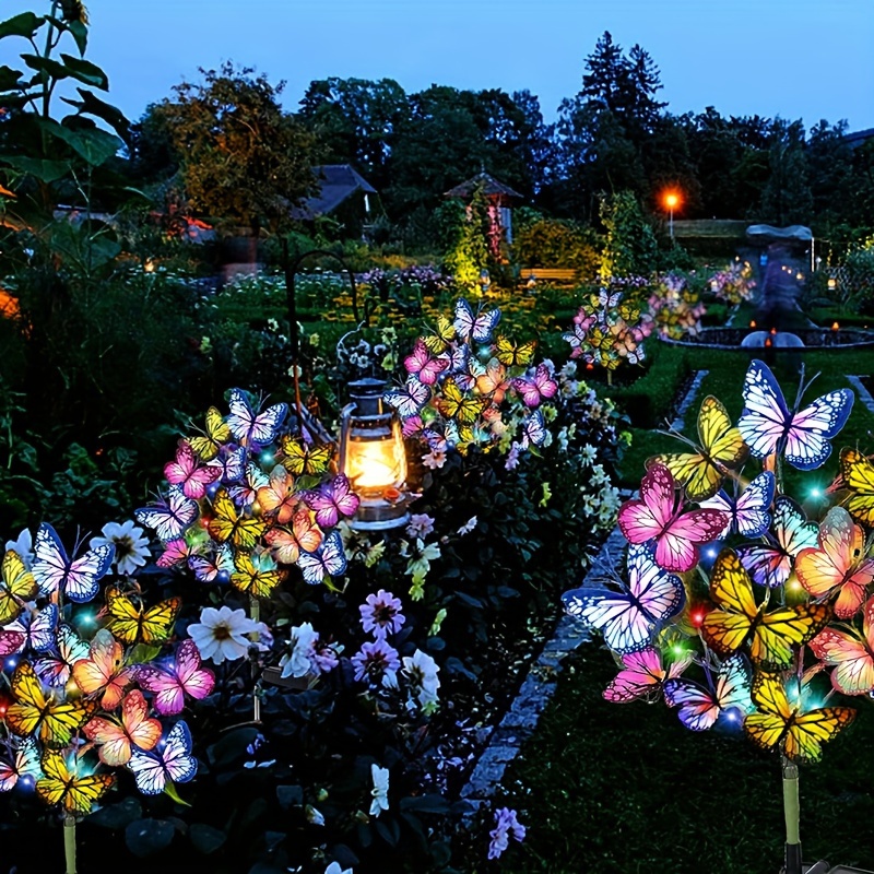 String Light Outdoor - Luces LED solares de mariposa para