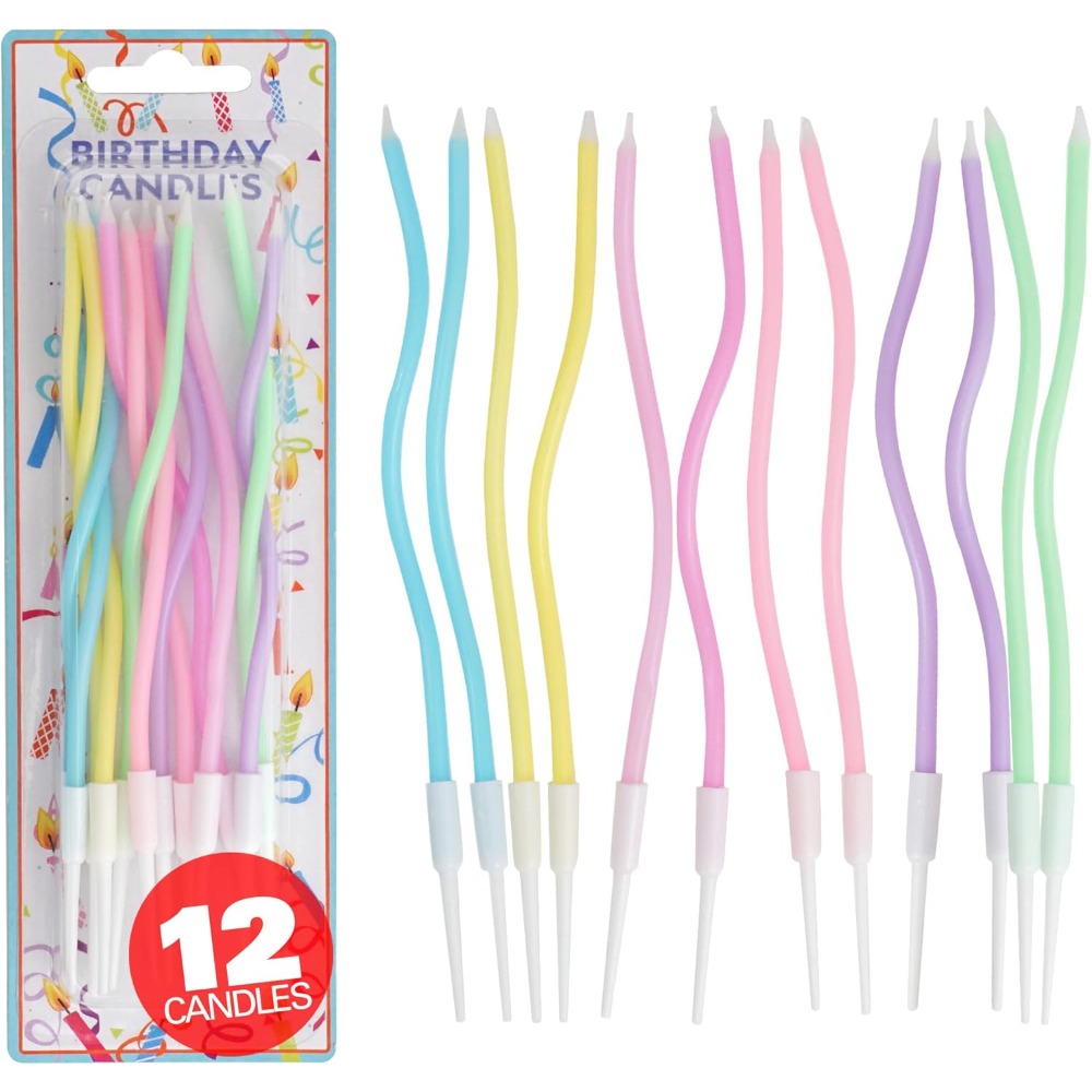 Candle Holder Set - Juego de 12 Velas de Cumpleaños
