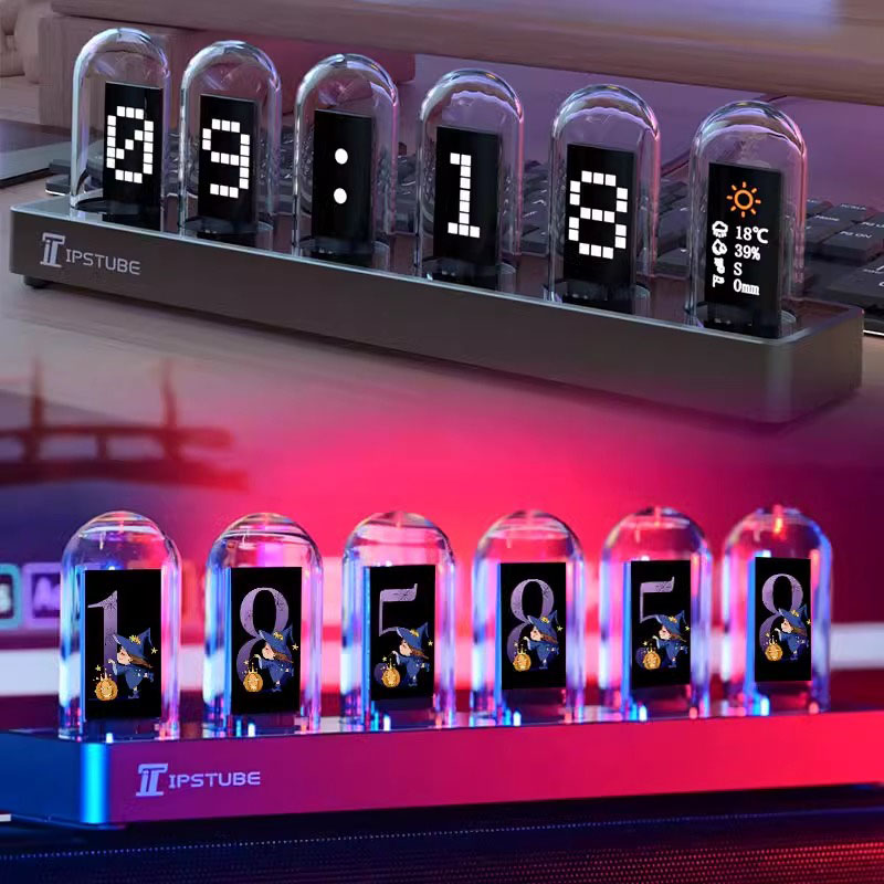 Lighting Home Decor Ideas - Reloj de Tubos Nixie RGB con
