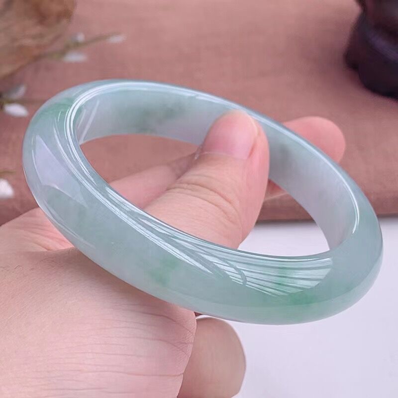 Lighting & Home Decor Studio - Brazalete de jadeíta de Myanmar, monocromático,