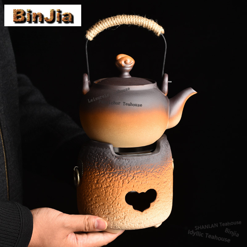 Candle Holder Set - Calentador de té de cerámica rústica