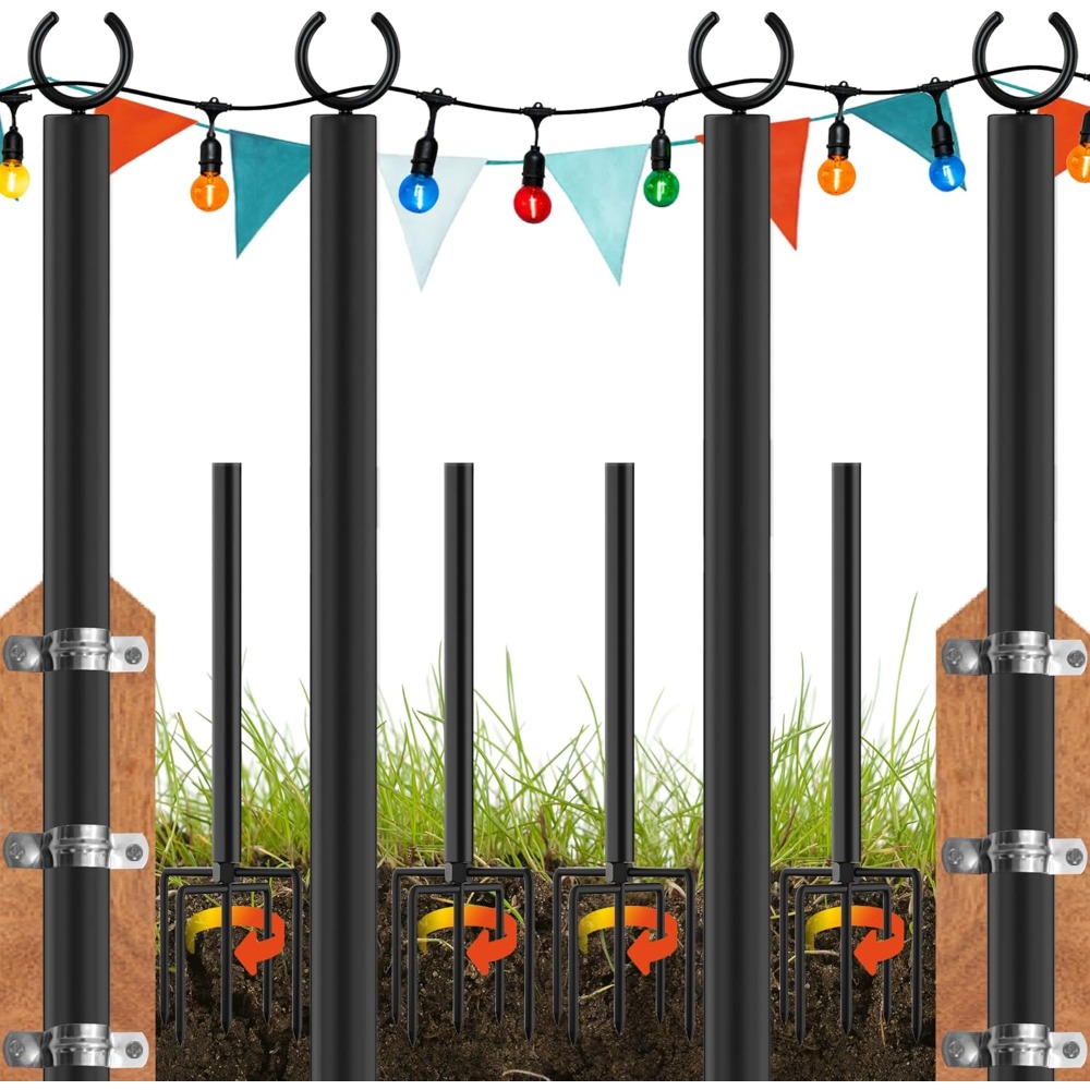 String Light Outdoor - land·voi Paquete de 4 postes de