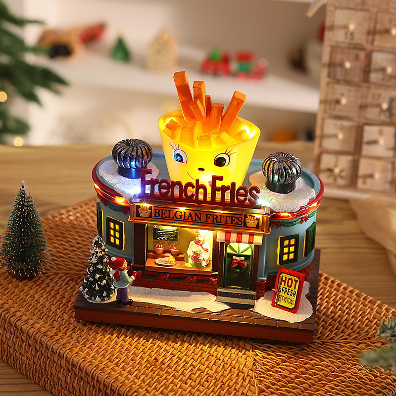 Lighting Home Decor Ideas - Caja de Música Navideña Iluminada, Decoración