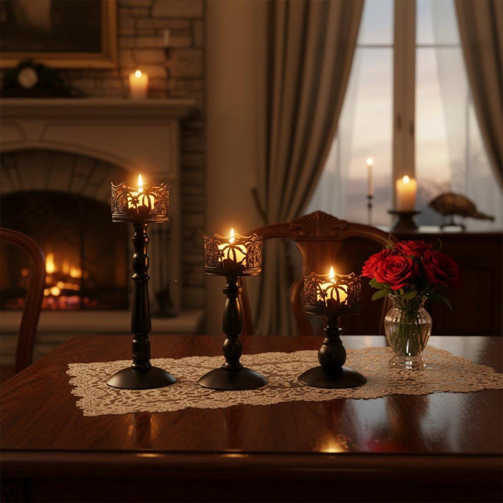 Candelabro de Hierro, Elegante - Candle Holder Set reseña y precio