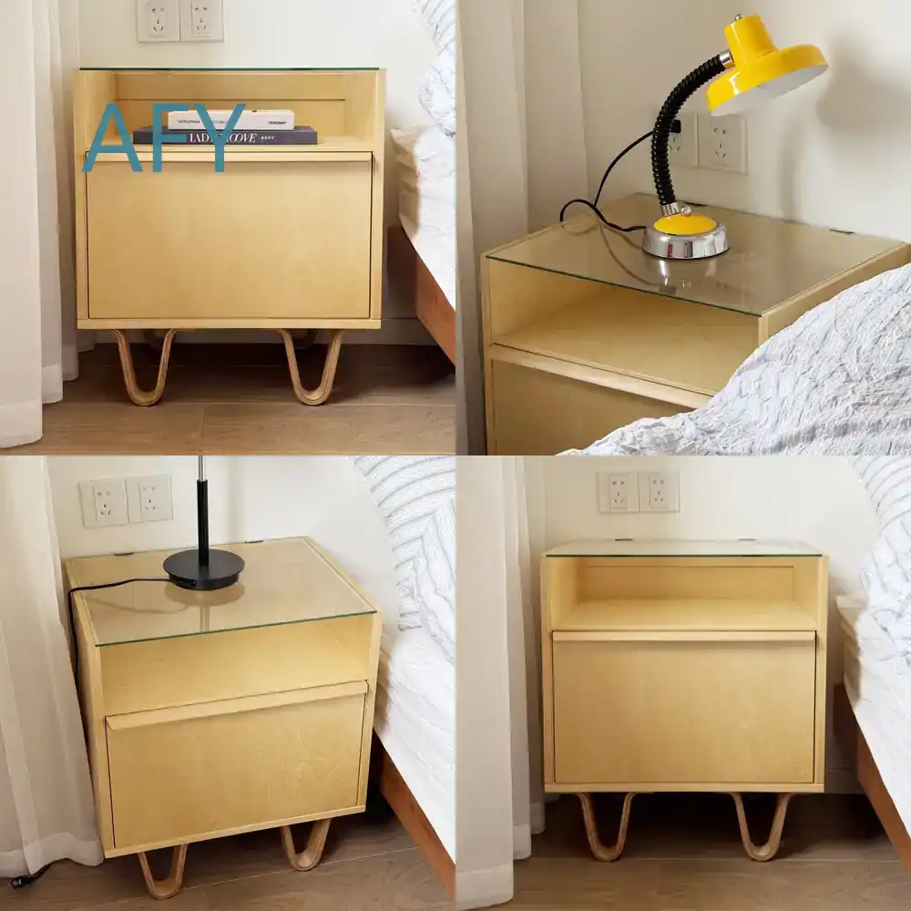 Mesita de Noche de Madera Maci - Muji Home Storage reseña y precio