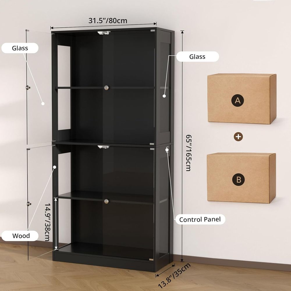 Vitrina de Vidrio de 65 Pulgad - Lighting & Home Decor Studio reseña y precio