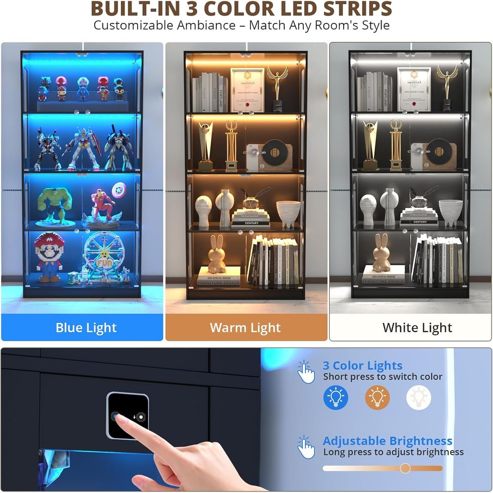 Vitrina de Vidrio de 65 Pulgad - Lighting & Home Decor Studio reseña y precio