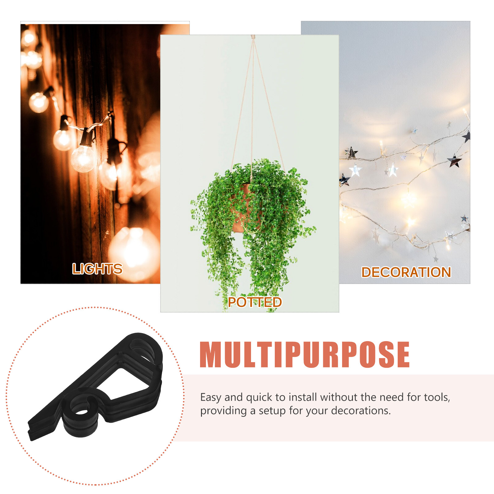 120 ganchos espirales para col - String Light Outdoor reseña y precio