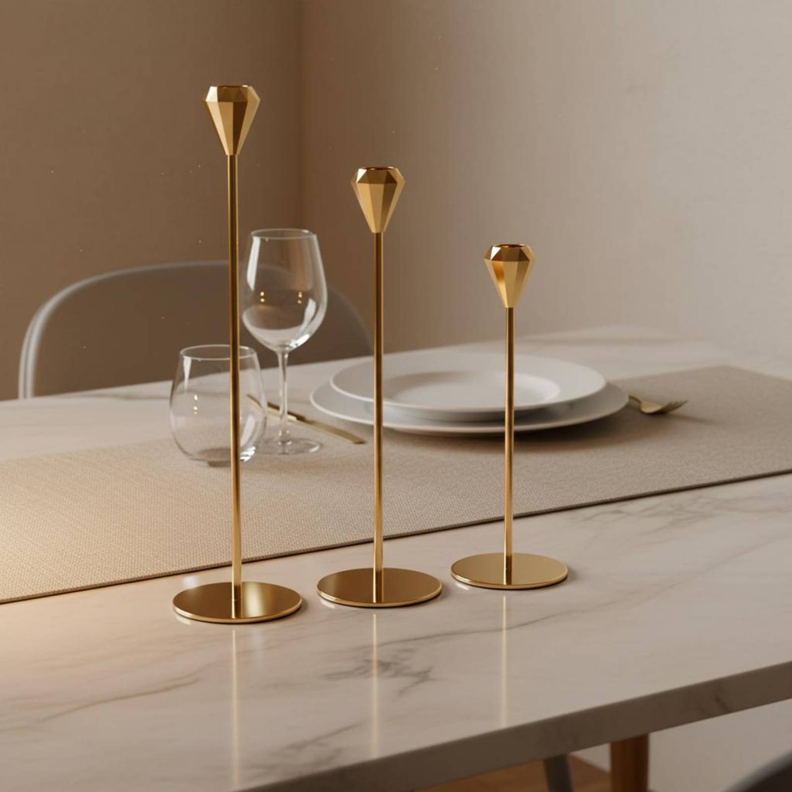 Juego de 3 Candelabros de Cris - Candle Holder Set reseña y precio