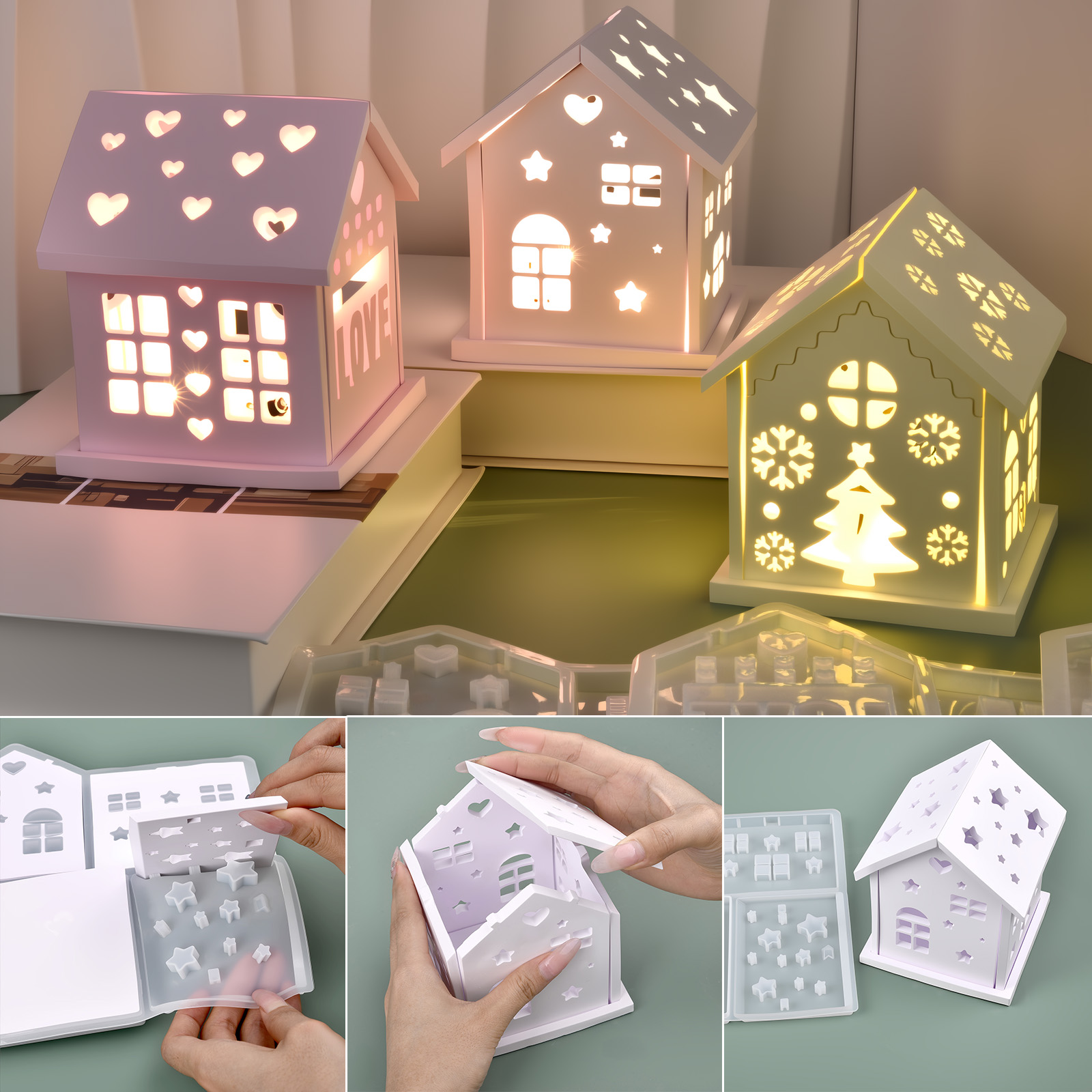 Molde de silicona para casa 3D - Candle Holder Set reseña y precio