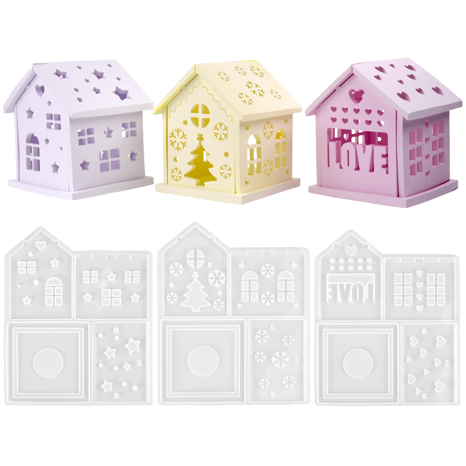 Molde de silicona para casa 3D - Candle Holder Set reseña y precio