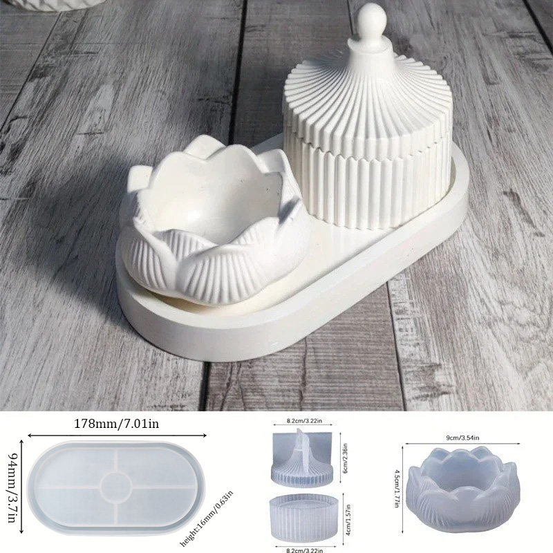 Portavelas de loto DIY, molde  - Candle Holder Set reseña y precio