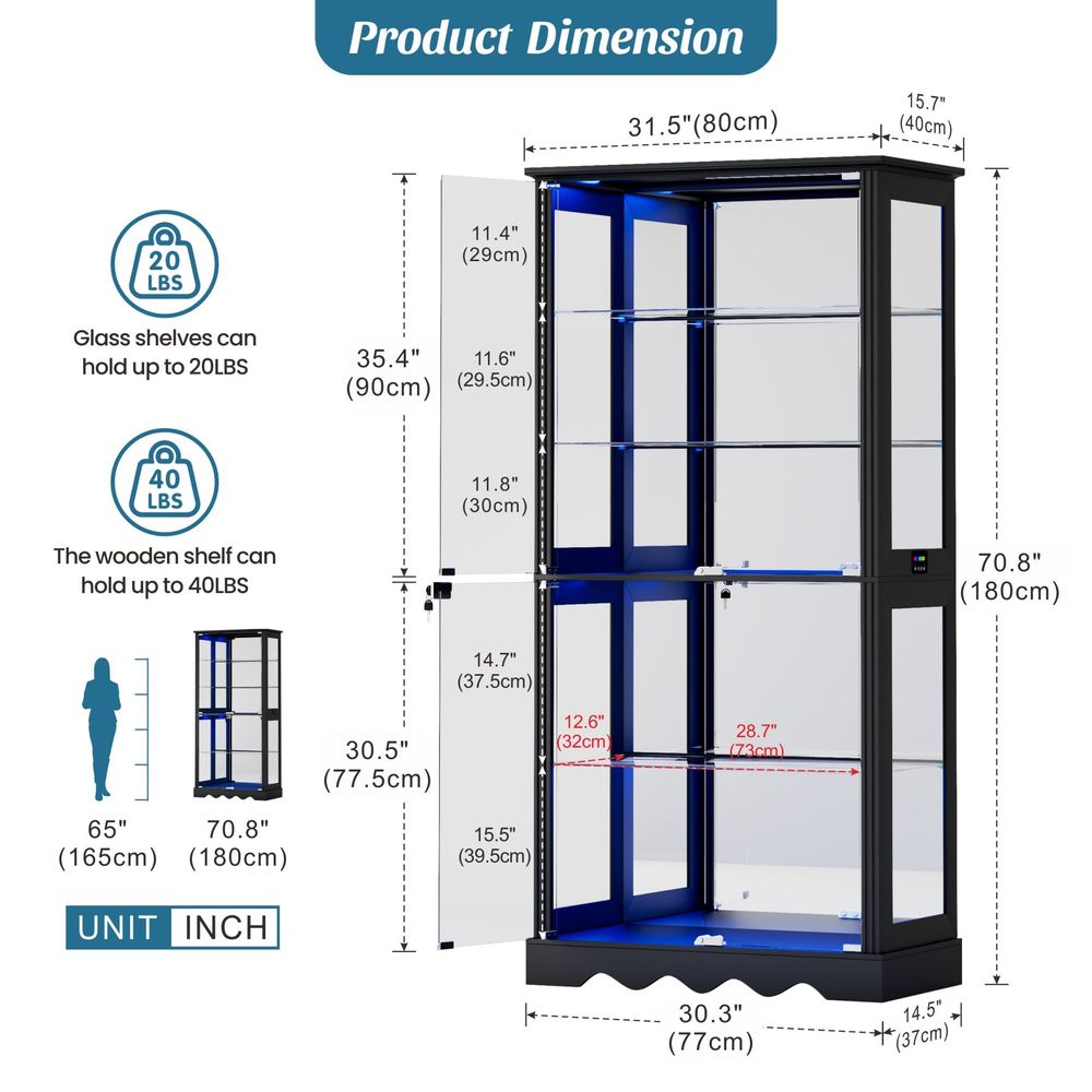 Vitrina con Puertas de Vidrio, - Lighting & Home Decor Studio reseña y precio