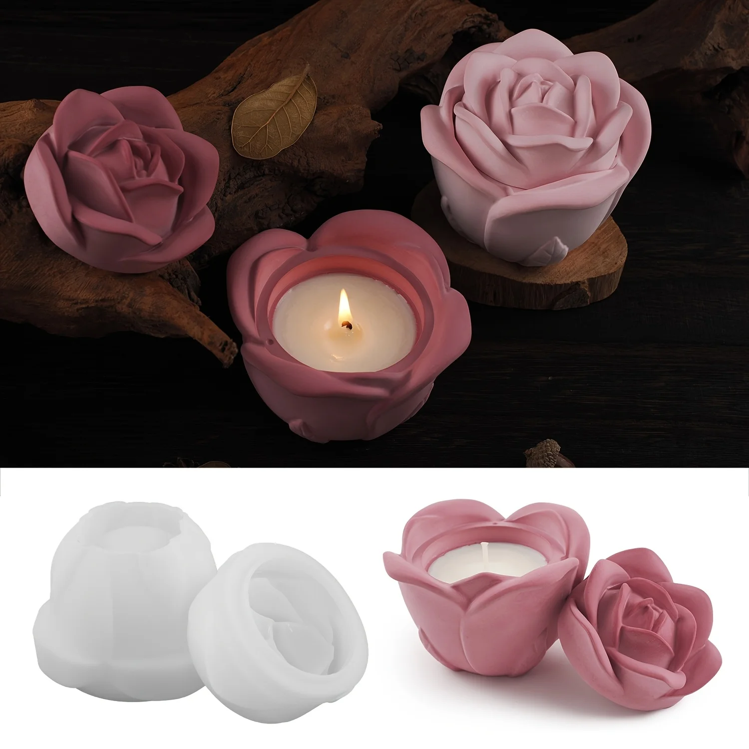 Juego de 2 piezas de moldes de - Candle Holder Set reseña y precio
