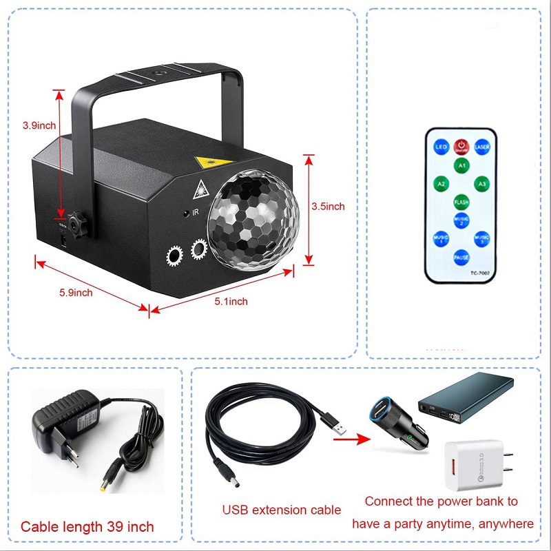 Luces de fiesta Dj Bola de dis - Lighting Effect Home Decor reseña y precio