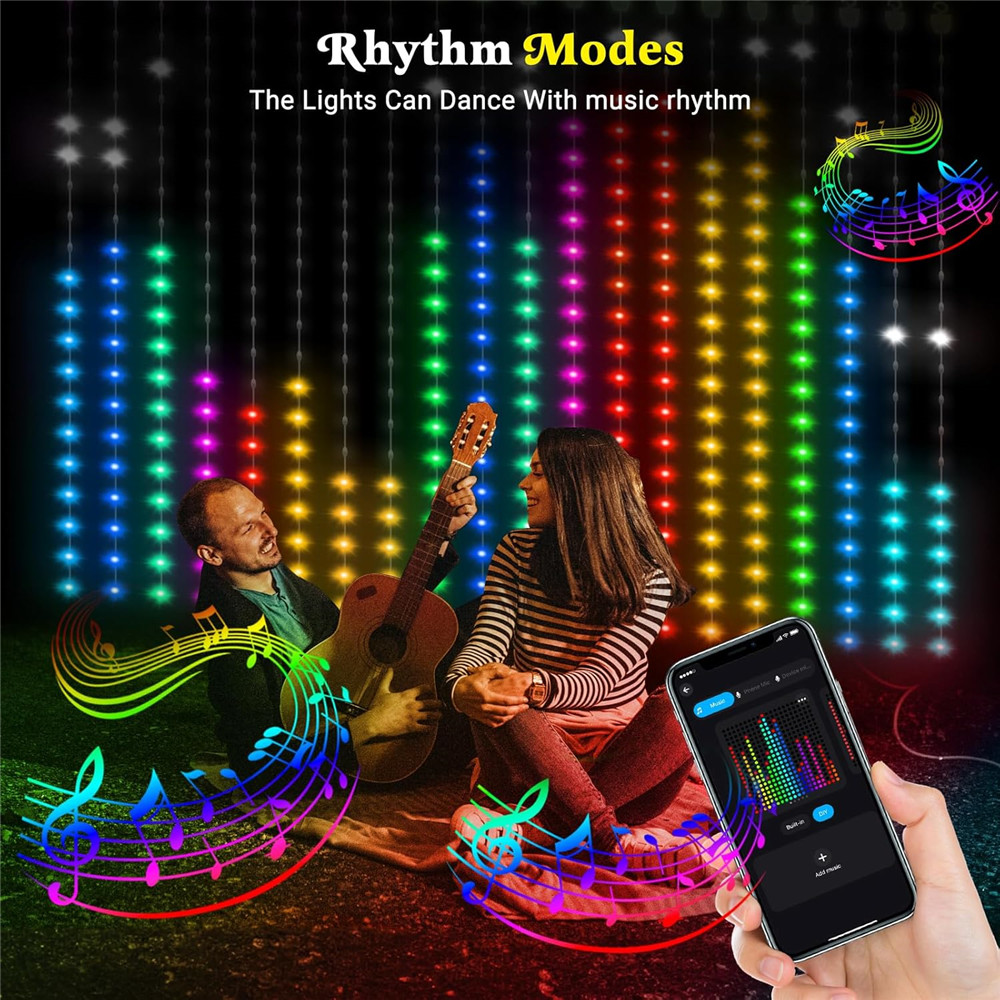 1/2 Uds 400LED luces de cortin - String Light Outdoor reseña y precio