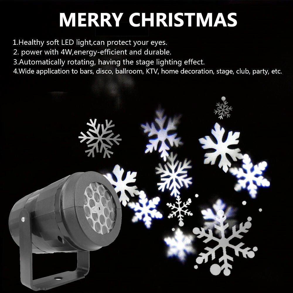Proyector giratorio de copo de - Lighting Effect Home Decor reseña y precio